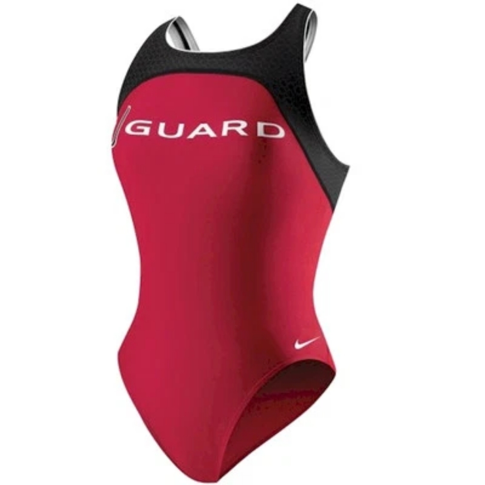 Nike Red & Black Lifeguard One‑Piece Swimsuit NWT Size 28